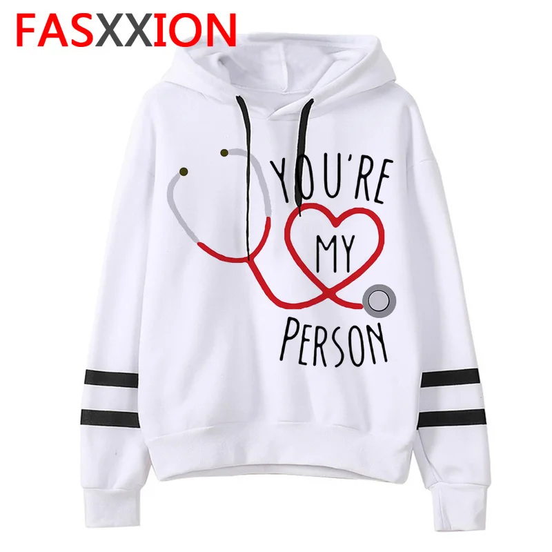 Greys Anatomy Hoodie Women female You're My Person 90s Tumblr Sweatshirt hooded Pullover Spring  Long Sleeve funny Polyester 10