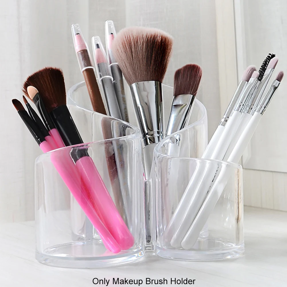 Limited Price for  3 Compartment Organizer Lipstick Desktop Birthday Transparent Acrylic Holder Makeup Brush Office Di