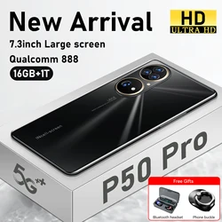 HAUWEI – Smartphone, P50 PRO, ram 16 go, rom 1 to, 64mp, 7.3 ", téléphone intelligent, 5G, 6800mAh 