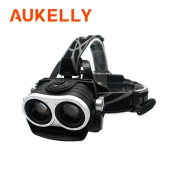 

10000LM LED Strong Headlamp 2*T6 Zoomable Focus LED Headlight torch Head Lamp USB Rechargeable Lantern FlashLight Use 2* 18650
