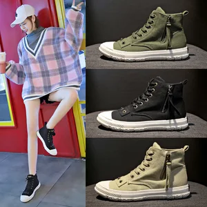Womens Sneakers Shoes 2019 Fashion Luxury Shoes Women Designers Student Running Shoes High Help Zipper Casual Shoes Women Shoes