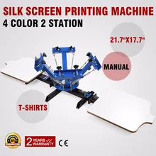 VEVOR 4 Renk 2 Istasyon Serigrafi Screenprint Basın Ekran BASKI MAKİNESİ