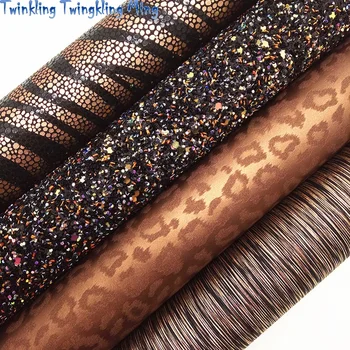 

Glitter Fabric, Snake, Metallic Snake Leather, Leopard Synthetic Leather, Immitation fur For Bow A4 21x29CM Twinkling Ming KM087