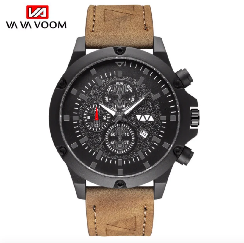 

Creative Watch Men Fashion Personality Sport Quartz Clock Leather Band Business Waterproof Watch Relogio Masculino