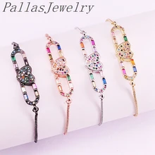 10 шт. красивые мульти CZ вставки из циркония полый Шарм длинный бар с разъемом в форме сердца бусины браслеты