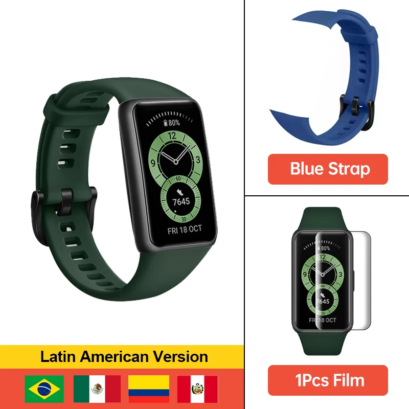 Global Version Huawei Band 6 Band6 SpO2 BT5.0 1.47'' AMOLED Screen Heart Rate Tracker 2-Week Life Braccialetto Relógio inte 