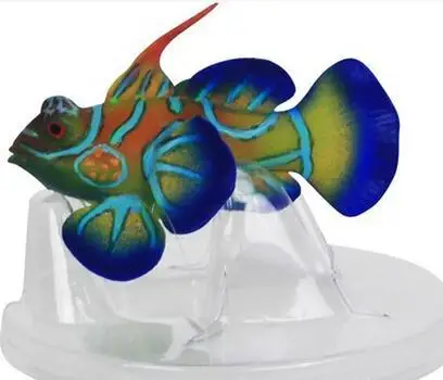 Силиконовая аквариумная лягушка, украшение для рыбки, искусственная рыба, светящаяся зеленая акуарио, Декор, милый микро рыбный орнамент для аквариума - Цвет: Blue