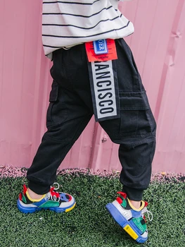 

Boys Casual Pants 2020 Spring New Children's Tooling Pants Children Korean Children's Clothing Baby Loose Pants Male