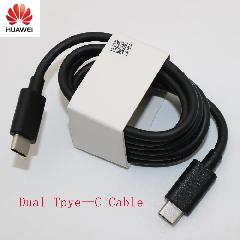 Original Huawei Fast Charger 5V3A adapter and double USB type C cable