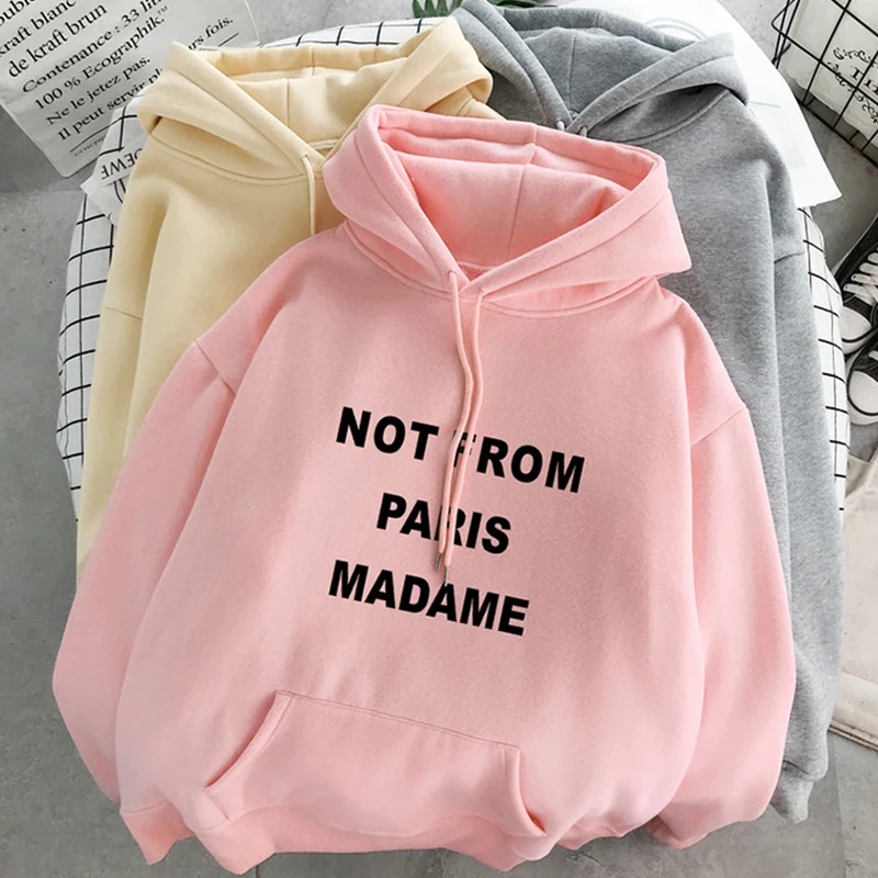 loose hooded clothes tide ins super fire clothes female autumn and winter new plus velvet long sleeve thick coat jacket size top