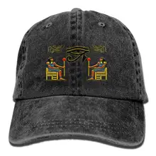 Египетский Ибис АНК Хорус глаз Джинсовая Шляпа Регулируемый Женский Флаг Бейсболки