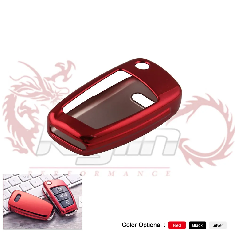 

Car Holder Shell Auto Key Cover Case Protection Soft TPU Car-Styling For Audi C6 A7 A8 R8 A1 A3 A4 A5 Q7