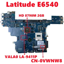 CN-0VWNW8 0VWNW8 VWNW8 per dell Latitude E6540 scheda madre del computer portatile VALA0 LA-9411P Mainboard con 216-0842036 2GB HM87 100% Test