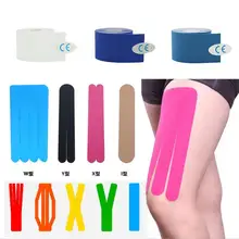 Эластичная лента, кинезиологический спортивный наколенник для восстановления мышц, безопасность, облегчение боли в мышцах, наколенники, поддержка спортзала, фитнес-бандаж
