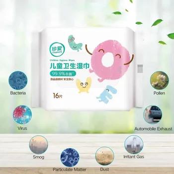 

16wipes/pack Wet Paper lid Useful Accessorie Antibacterial Wet Wipe Tissue Clean Hand Health Care