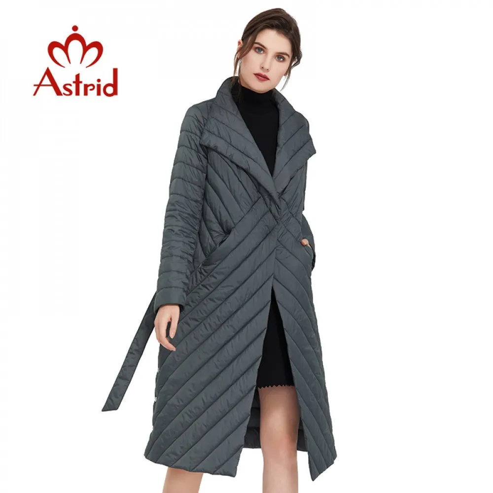Женская парка Astrid теплая длинная куртка из хлопка в классическом стиле на весну