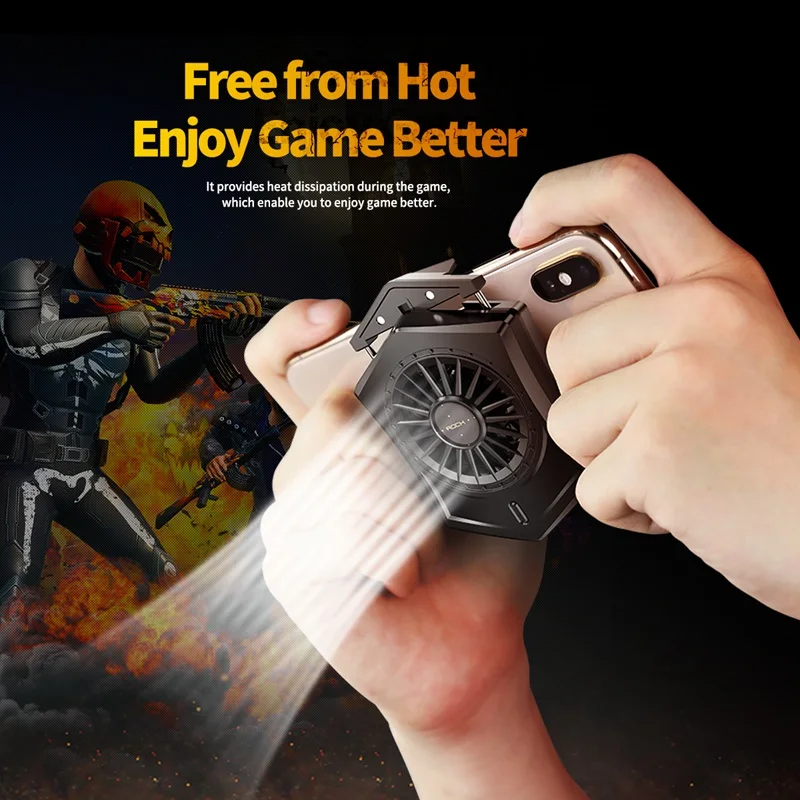 ROCK Versenkbare Handy Cooling Pad Spiel Kühler Fan Halter Gaming Stumm Kühler Controller Kühlkörpe