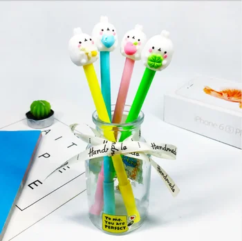 

100pcs/Lot Wholesale Rabbit Gel Pen Creative Cartoon Neutral Pen 0.5mm Lovely Learning Office Stationery Writing Supplies GP605