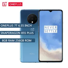 Мобильный телефон Oneplus 7 T, 4G, 6,55 дюймов, 90 Гц, AMOLED экран, четыре ядра, 8 ГБ ОЗУ, 256 Гб ПЗУ, тройная камера, 30 Вт, NFC, Android 10, смартфон