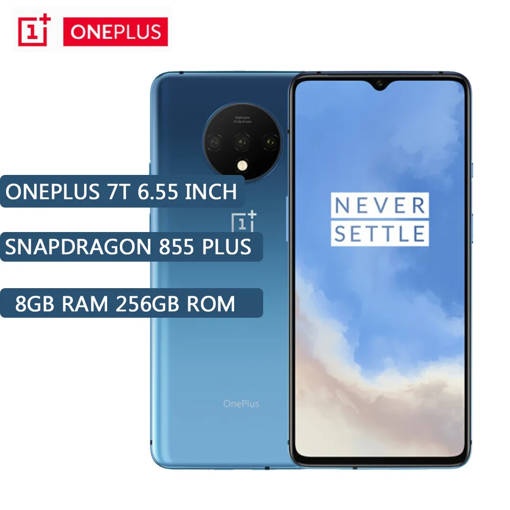 

Hot Oneplus 7T 4G Mobile Phone 6.55'' 90Hz AMOLED Screen Octa Core 8GB RAM 256GB ROM Triple Cam 30W NFC Android 10 Smartphone
