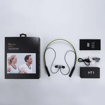 

HT1 CSR 4.1 Earphone Neckband Wireless Magnet Outdoor Stereo Headset with Microphone Sport Earbuds for Android IOS