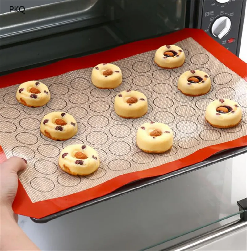 Kitchen Silicone Cookie Sheet Non-Stick Baking Pastry Mat Pad Oven Rolling Kneading Dough Cake BBQ Grill Mat Tools Accessories