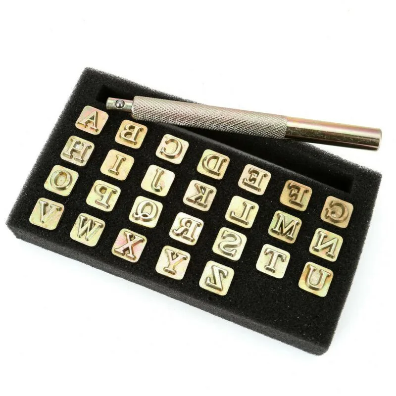 

26pcs Alphabet Letter Seal Metal Punching DIY Handmade Leather Craft Tool Kit Stamping Handles For Use On The Lather Products