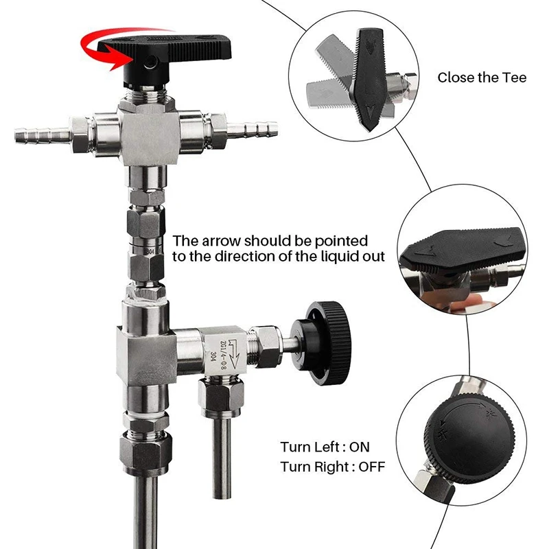 

Hot New Stainless Steel Bottle Filler Counter Pressure Beer Bottling Device, Bottling Equipment Beer Home Brew Filler CO2 Kit