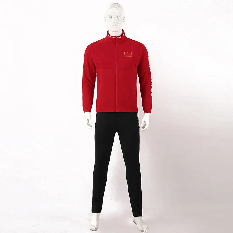 

National Team Sports Set Men And Women Sports Clothing Cotton Uniform Receive Service Couples Coat Coach Clothing Set 18089