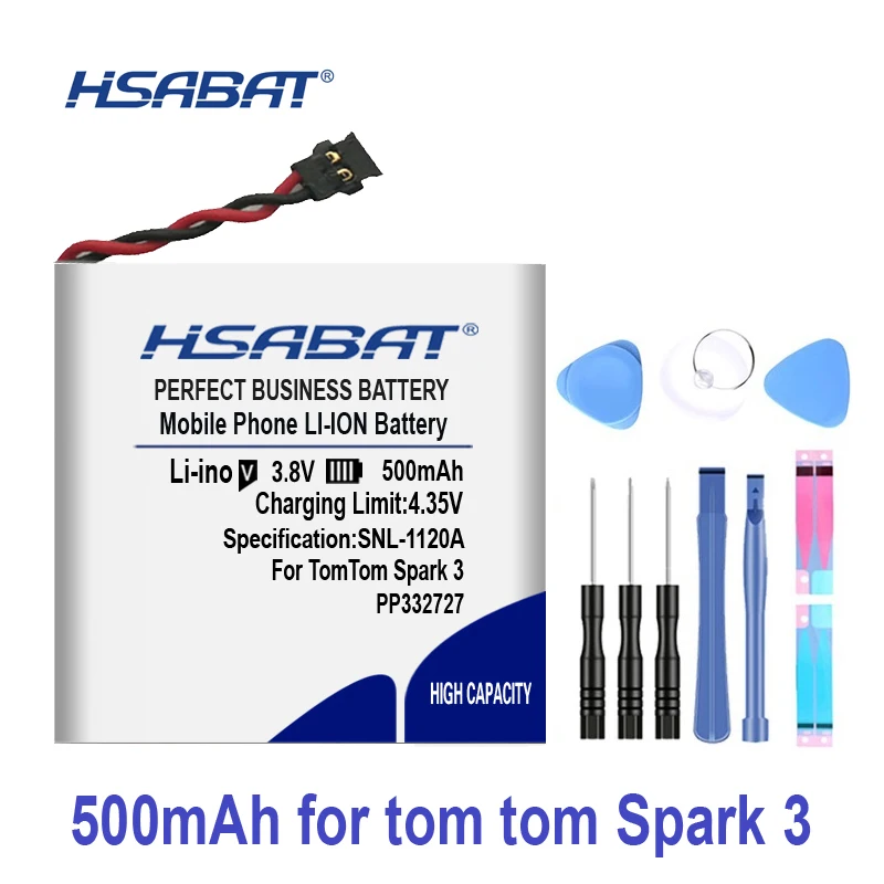 

100% Original HSABAT 500mAh WT-TTS3 Battery For TomTom Spark 3 PP332727