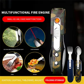 

Creative Outdoor Multifunctional Usb Rechargeable Lighter Metal Windproof Light 2020 hot new products Spot supplier Dropshippin