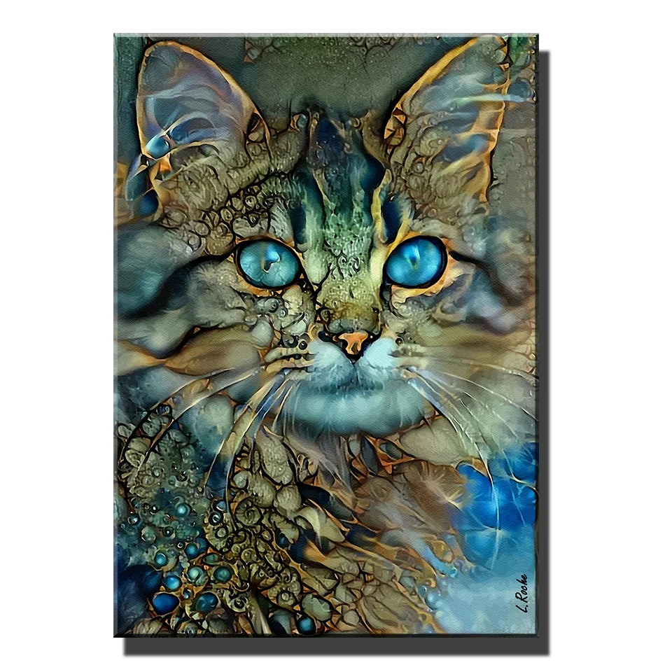 Cat diamond painting,full,square,round diamond embroidery Abstract Cat ,mosaic diy handwork puzzle diamant Animal Art