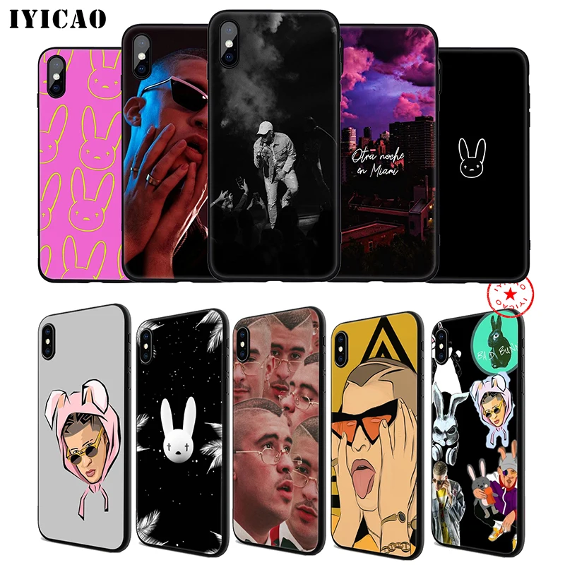 IYICAO Bad Bunny Rapper Soft Phone Case for iPhone 11 Pro XR X XS Max 6 6S 7 8 Plus 5 5S SE Silicone TPU |