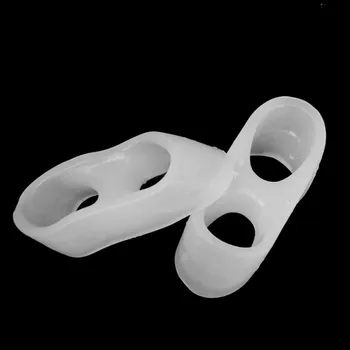 

1Pair Silicone Gel Little Toe Valgus Corrector Separator Straightener Protector Thumb Feet Care Foot Pain Easese Correct