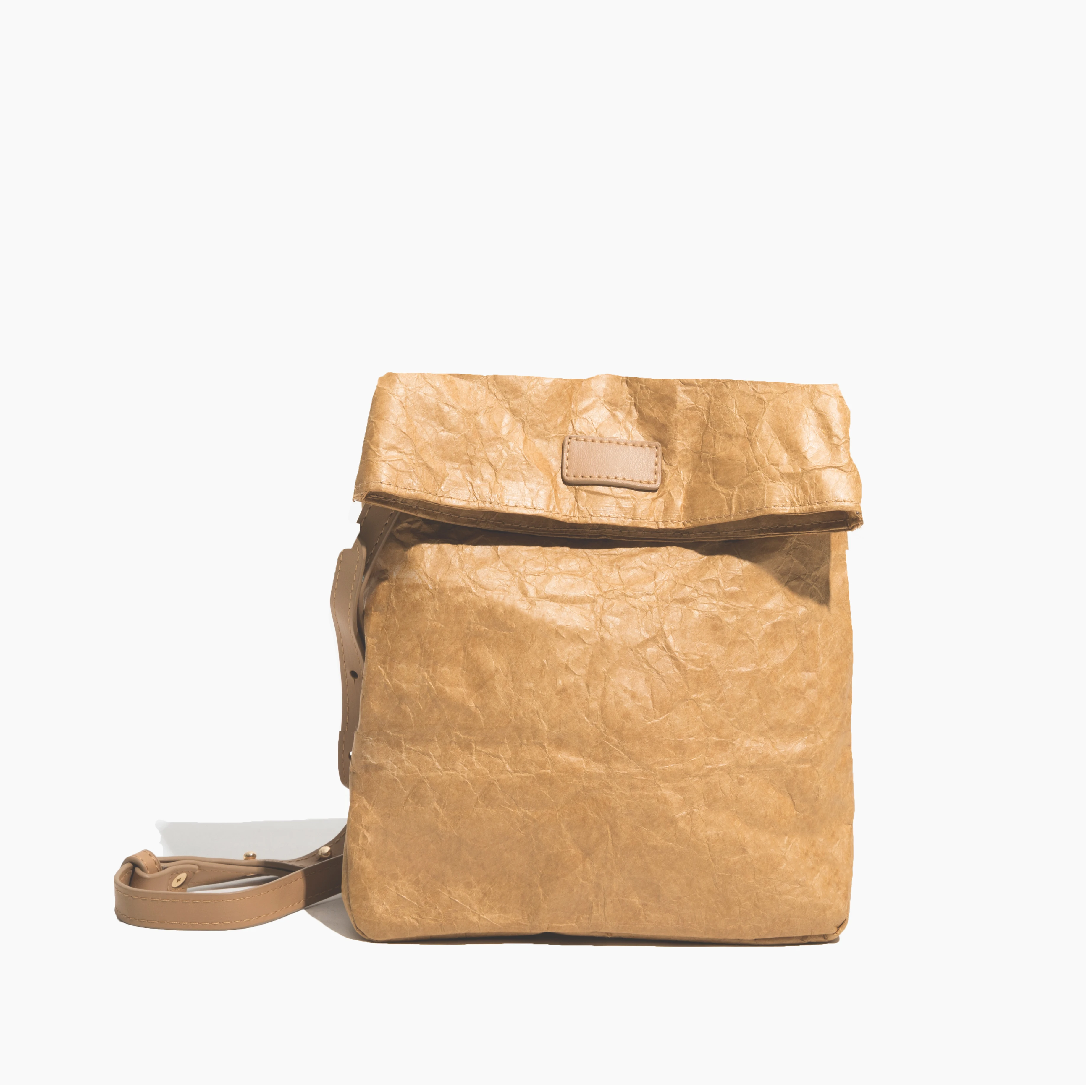 Large Capacity Kraft Paper Crossbody Bag for Women Eco Friendly Square