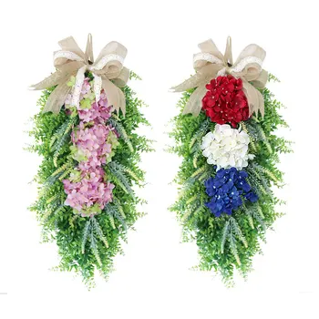 

Simulation Flower Door Swag Hanging Pendant Holiday Props Party Festival Decoration Fall For Arch Front Door Wall Home Hanging