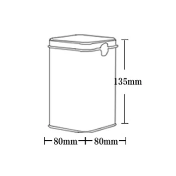 

New Metal Tea Cans High-Grade Lock Tinplate Coffee Candy Storage Box Tin Can Red