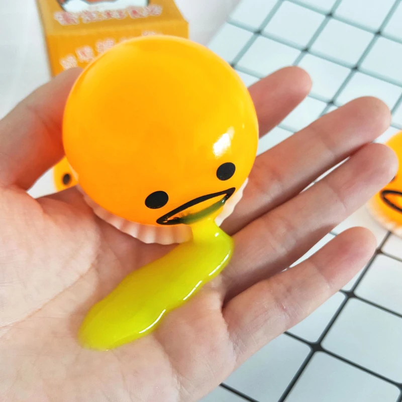 Nausea Egg Yolk Elder Brother Vomit Egg Yolk King Taiwan Lazy Egg Milk Yellow Vomit Ball Stall Selling Toys Trick Funny Cool