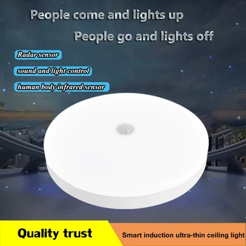 

Led Human Body Induction Ceiling Light Corridor Stairwell Ultra-thin Sound and Light Control Radar Induction Ceiling Light