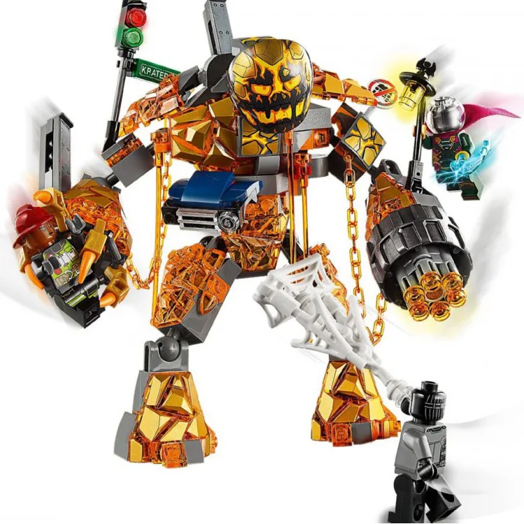 

April New Products Lego LEGO 76128 Super Heroes/Superhero Series Melt Burning Man Battle