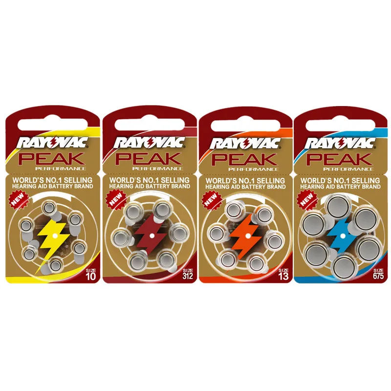 Пиковый цинковый воздух RAYOVAC A312 312A ZA312 E312 PR41. 30 шт. Батареи слухового аппарата A10 10A S10 10P PR70.13A A13 13A 13 P13 PR48|Уход за