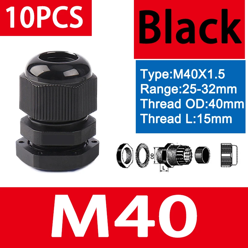 M40-32 BK 10Pcs
