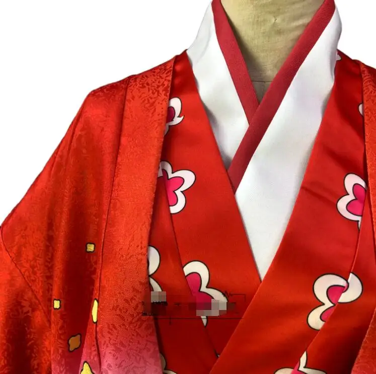 Японское кимоно, ночной халат с рисунком из аниме ONE PIECE сливы цветок костюм Косплэй костюм Индивидуальный заказ красный кимоно