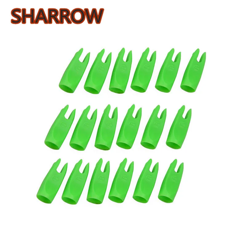 50/100pcs 9/32" Archery Arrow Nocks Pin Tail Plastic Wood Bamboo Shaft