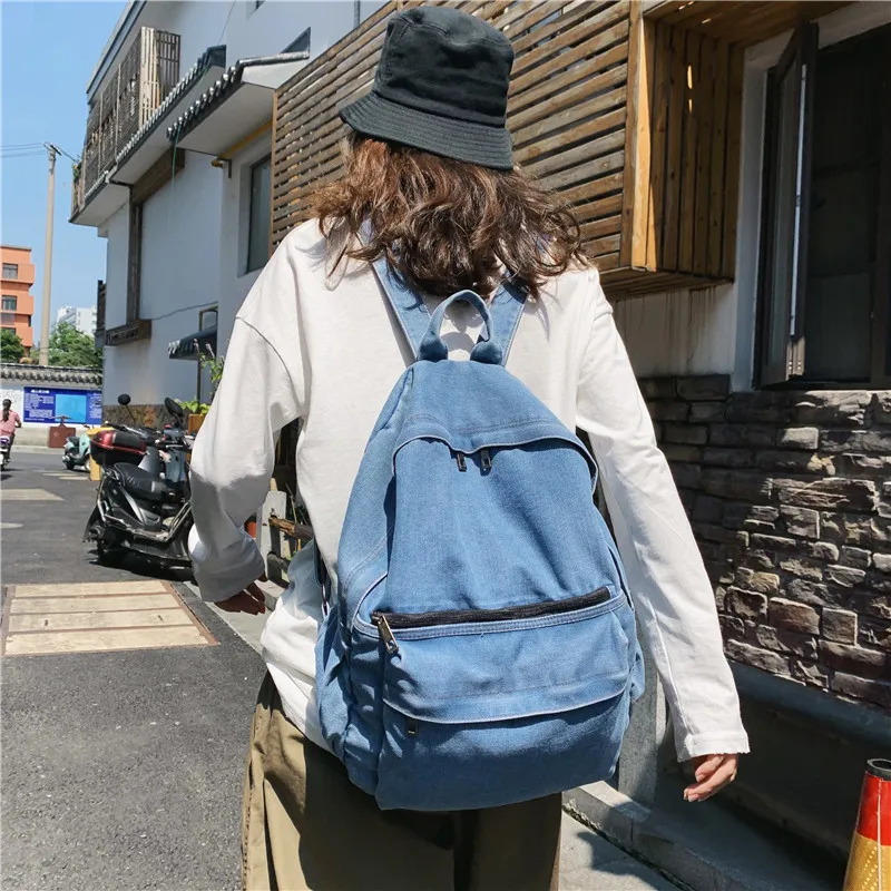 Stylish Backpacks luxury 2022 New Denim Canvas Women Backpack High Capacity For Teenagers Girls Backpack Female Fashion Rucksack most stylish backpacks