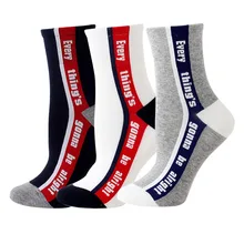 Хлопковые женские носки в стиле хараджуку модные уличные носки с буквами женские осень зима унисекс принт Sox 3 пар/лот# F