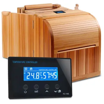 

Digital Sauna Foot Bath Stream Room Thermostat 220V 10A Relay Output LCD Temperature Controller Timer 0-100 with NTC Sensor