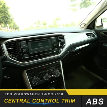

Auto Car-styling Central Control Trim Cover Trim Stickers Covers Interior Accessories for Volkswagen T-ROC 2017-2020