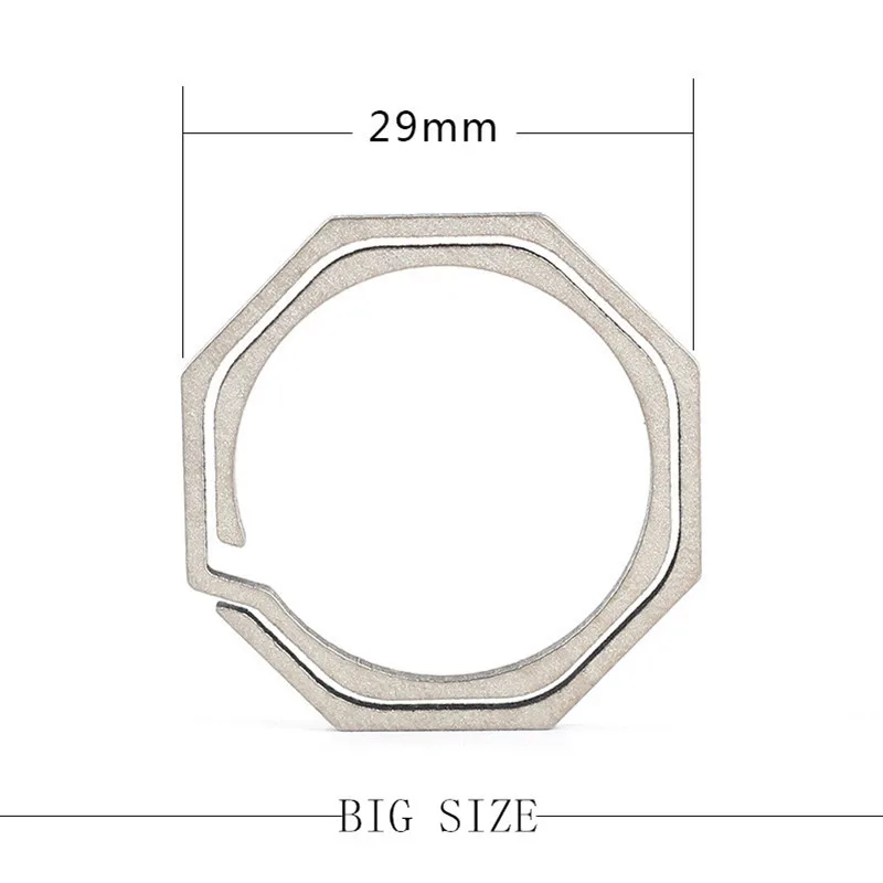 Настоящее чистое кольцо для ключей из титанового сплава, супер легкая подвесная Пряжка, брелки для ключей, инструмент для ключей из титана Quickdraw, Открытый брелок