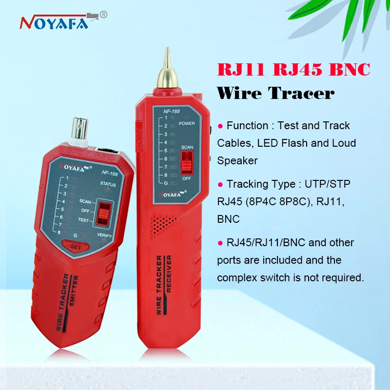 Высокое качество NOYAFA NF-168 сетевой телефон BNC кабель локатор провода тестер